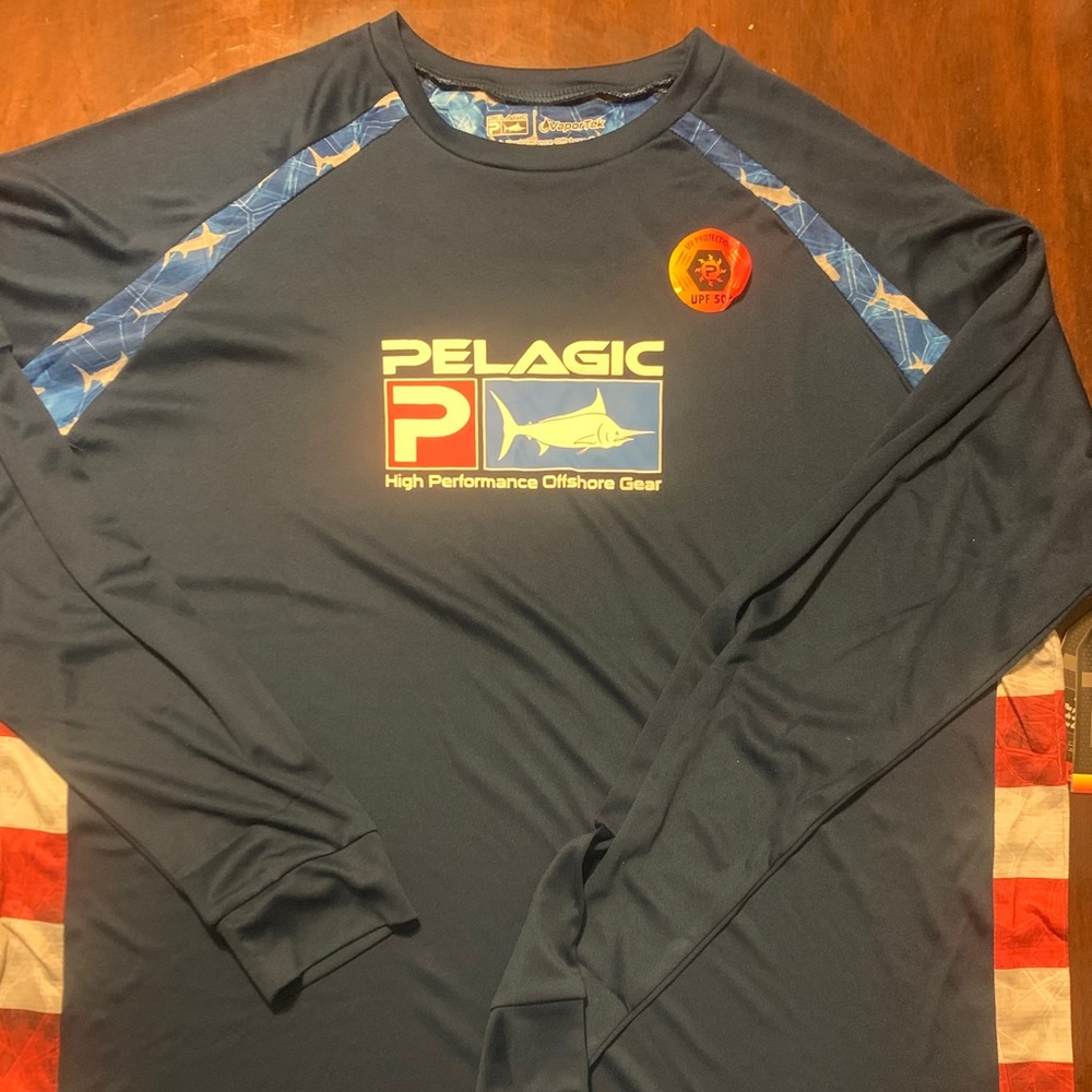 Pelagic VAPORTEK LONG SLEEVE PERFORMANCE SHRT sz M
